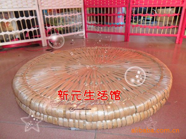 【草柳編工藝品】草編/坐墊/地墊、蒲草瑜伽打坐蒲團（小號）工廠,批發,進口,代購