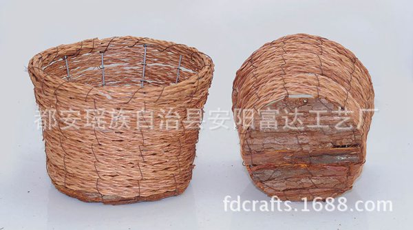 天然環保水草繩編織園藝花藝插花種植籃，傢居水果收納籃工廠,批發,進口,代購