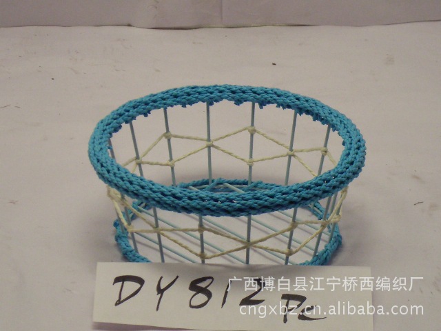 麻繩編織收納籃收納筐草編置物籃收納筐整理鐵線籃紙繩手工置物籃工廠,批發,進口,代購