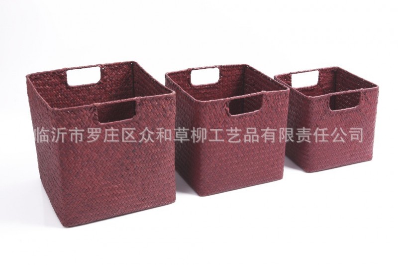 海草 席草編織 蒲草收納盒 草編傢居酒店收納  草編工廠工廠,批發,進口,代購