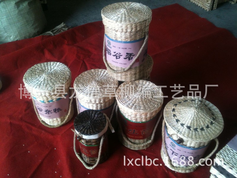 廠傢長期生產供應定做各類草編產品：草編乾菌包裝盒，大米包裝桶工廠,批發,進口,代購