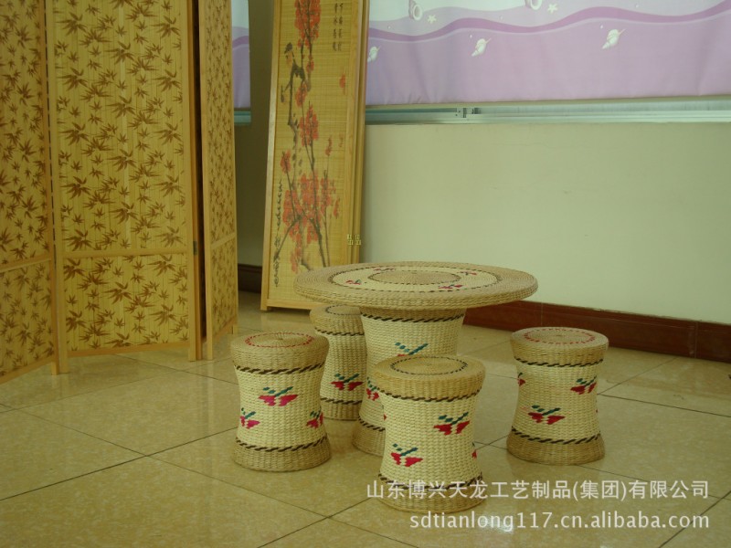 供應（天然環保）蒲草編織茶幾，等手工藝品工廠,批發,進口,代購