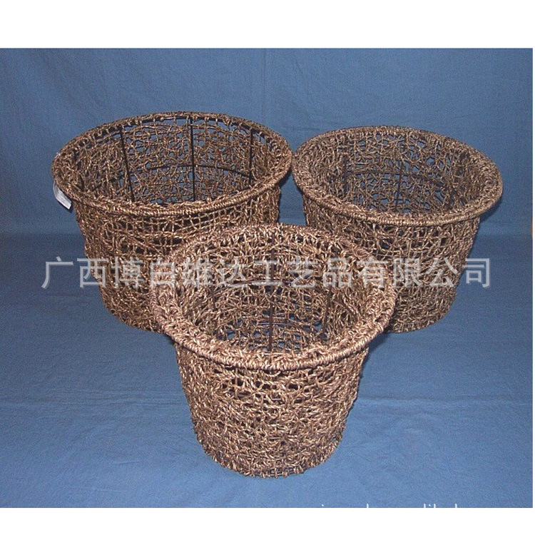 供應水草籃，植物天然材質，可用於裝飾 純手工編織儲物籃 臟衣桶工廠,批發,進口,代購
