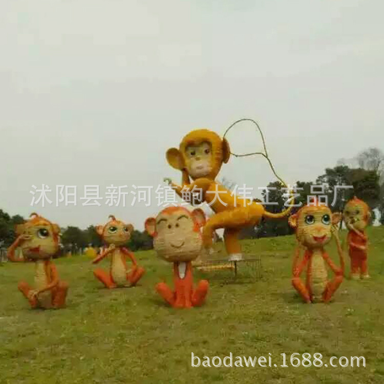 園林景觀手工藝品稻草人卡通動漫造型 動物等造型齊全 加工定製工廠,批發,進口,代購