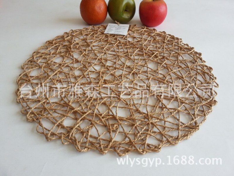 供應 植物工藝品 餐墊杯墊 環保無毒安全材料 創意純手工編織工廠,批發,進口,代購