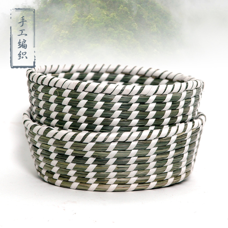 供應 草編籃 傢居草編儲物筐 手工編織工藝品小清新雜物收納筐工廠,批發,進口,代購