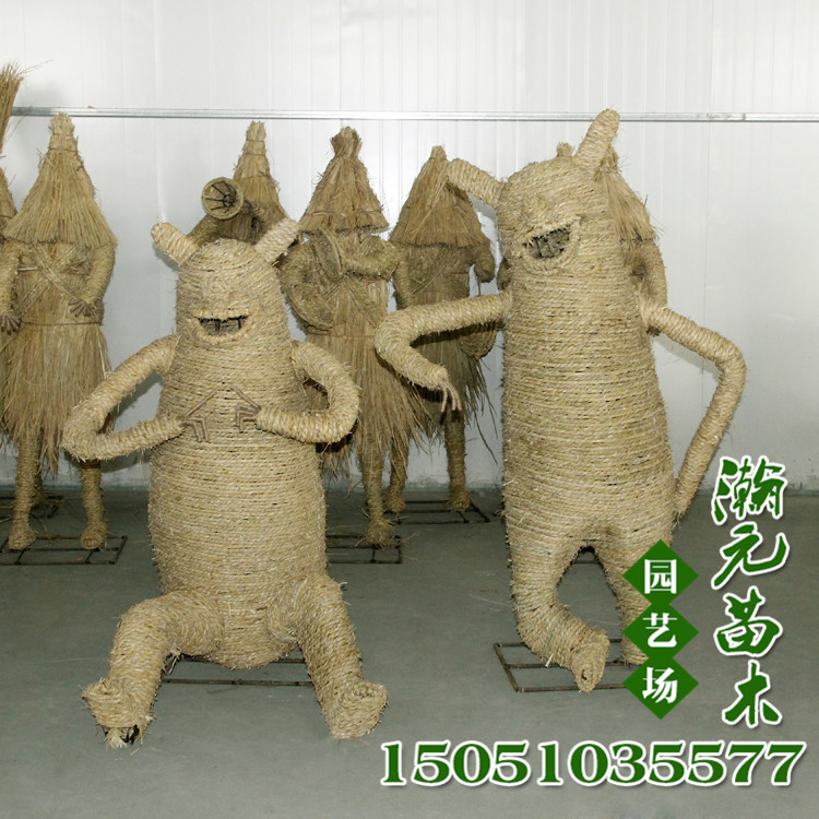 批發稻草人工藝品 熊大熊二遊樂園景點稻草人製作 可定製稻草人工廠,批發,進口,代購
