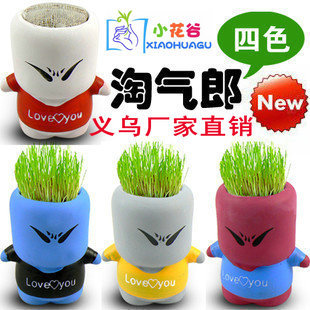 地攤工藝品 貨源（淘氣郎草娃娃）微型盆景 辦公室diy種植盆景工廠,批發,進口,代購