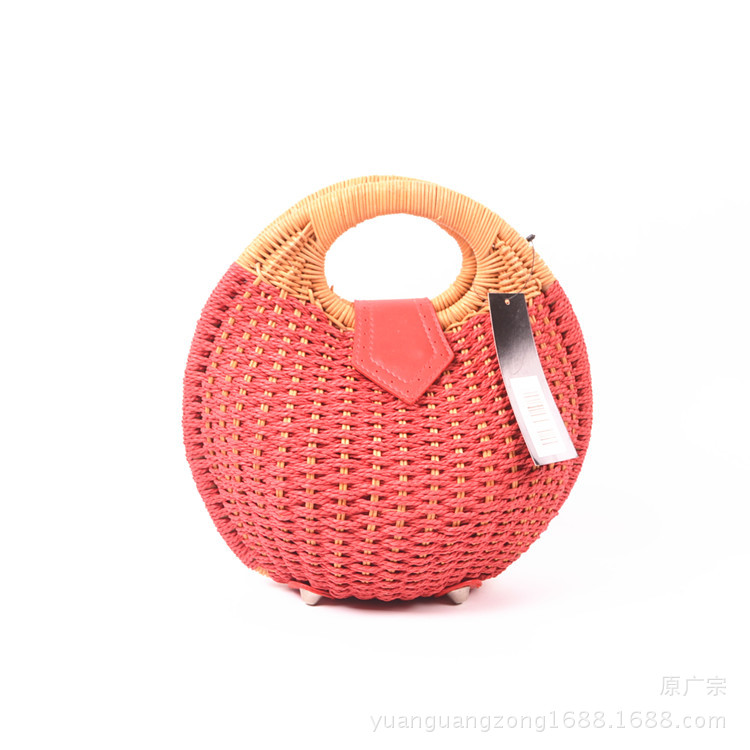 經典蛤蜊型蚌殼狀 竹藤編包手拎沙灘草編包包名媛大愛編織女田園工廠,批發,進口,代購