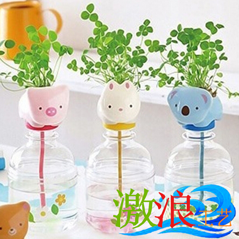 新款 免澆水 萌寵物瓶草娃娃 迷你盆栽植物 桌麵禮品 綠色環保工廠,批發,進口,代購