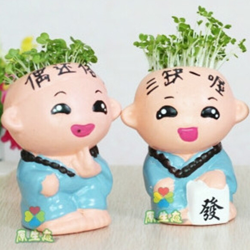 新款廠傢批發 花和尚 創意地攤貨源 草娃娃 DIY個性禮品工廠,批發,進口,代購