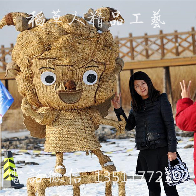 稻草人工藝藝術品來定做卡通人物動物 熊大組合灰太狼十二生肖工廠,批發,進口,代購