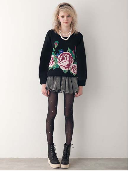 2016外貿女裝VIVI LENA著D牌高貴大牡丹花 針織衫毛衫工廠,批發,進口,代購