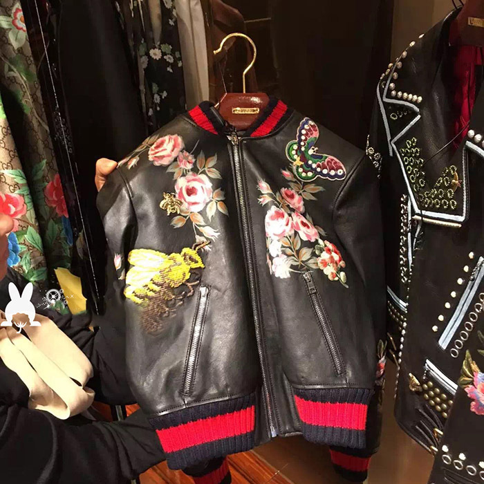 2016海寧真皮皮衣女短款G傢刺繡進口綿羊皮棒球服飛行員夾克外套工廠,批發,進口,代購