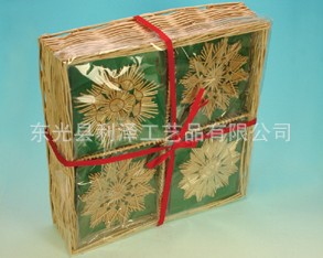 聖誕草花和柳木框 麥稈工藝品 聖誕樹裝飾品 純手工聖誕節掛件批發・進口・工廠・代買・代購