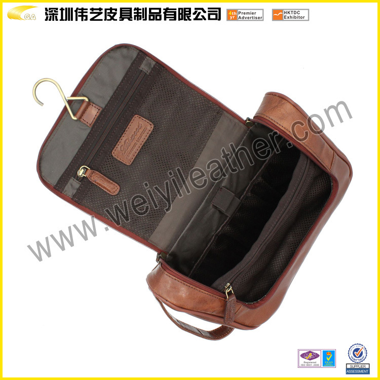 亞馬遜皮革洗漱包 多功能旅行收納Leather Wash / Shaving Bag工廠,批發,進口,代購