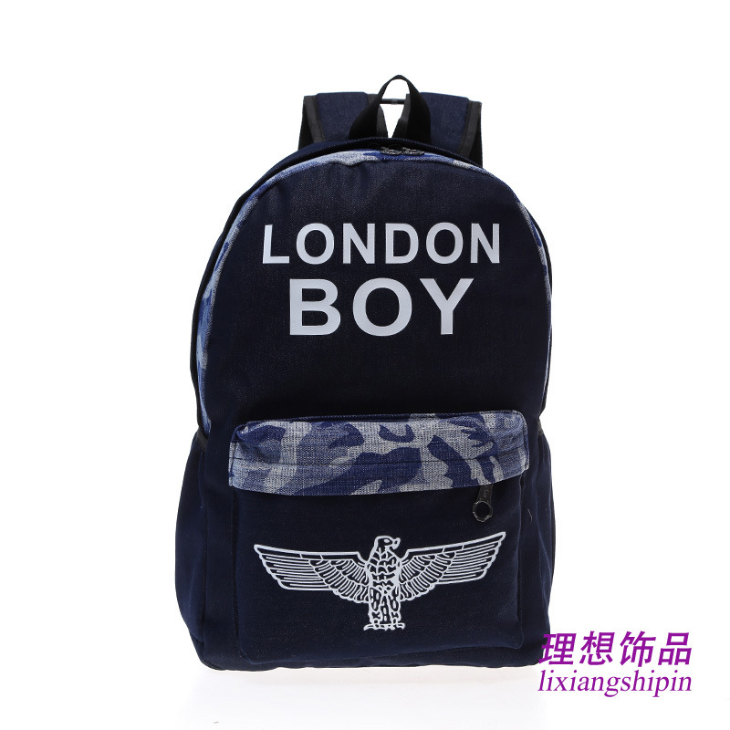倫敦男孩字母學生書包 專業戶外旅行包運動背包時尚雙肩包批發批發・進口・工廠・代買・代購