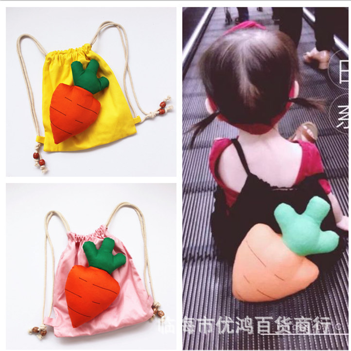 韓國代購胡蘿卜包包 兒童雙肩包 親子包 賣萌神器 廠傢現貨直銷批發・進口・工廠・代買・代購