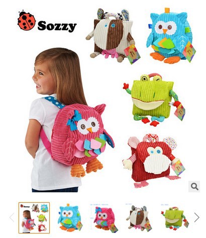 SOZZY正品兒童雙肩背包書包學前背包零食包卡通動物造型玩具包工廠,批發,進口,代購