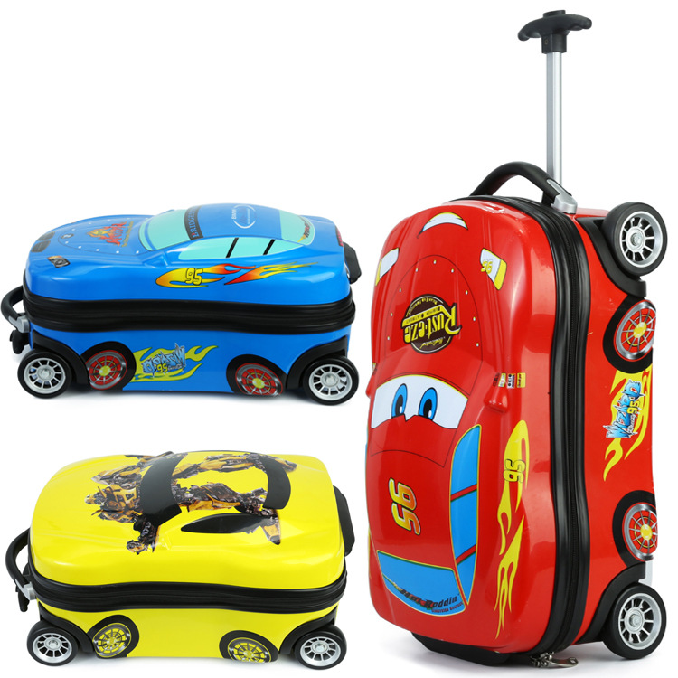 兒童拉桿箱汽車pc旅行箱卡通行李箱學生登機箱可坐18寸一件代發批發・進口・工廠・代買・代購