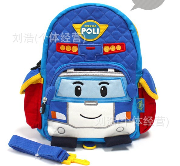 新款POLI小汽車3D 幼兒園 寶寶 shi'sh兒童防走失雙肩背書包包男工廠,批發,進口,代購