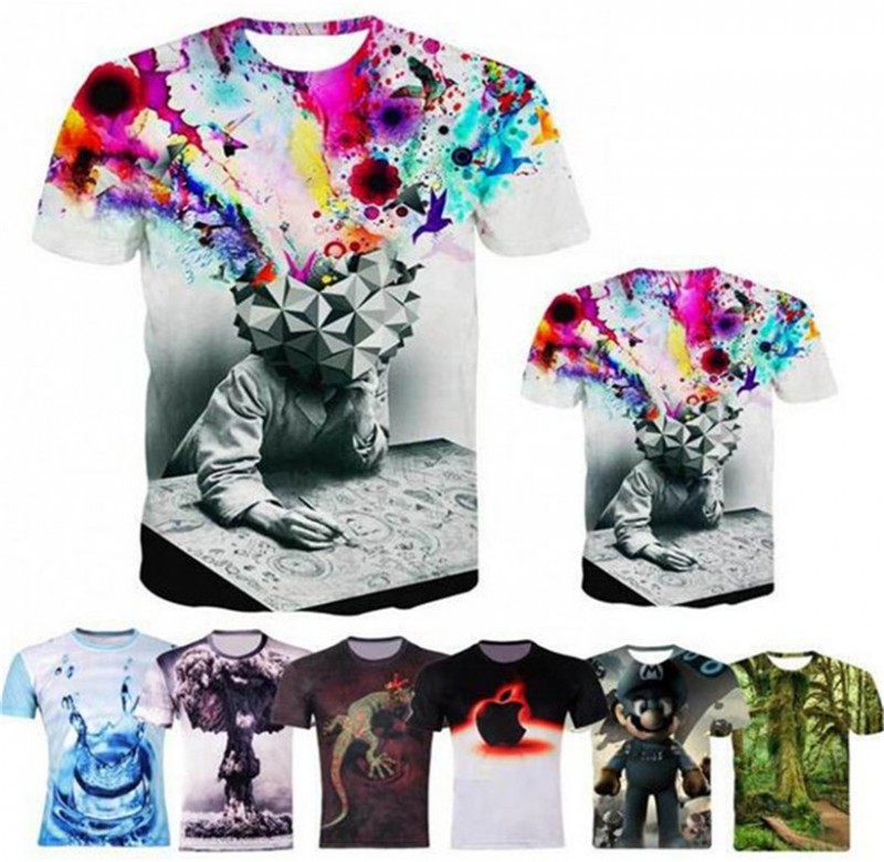 一件代發  歐美熱款3DT恤 腦洞大開大樹印花搖滾衫T恤 3D男式T恤工廠,批發,進口,代購