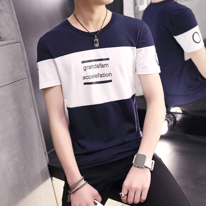 男式短袖T恤男士青少年學生韓版修身體恤夏季半截袖潮流男裝批發工廠,批發,進口,代購