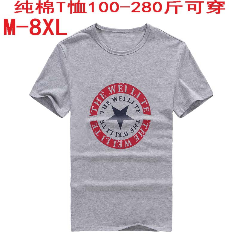 男式t恤休閒韓版短袖男式t恤 印花加大加肥運動t恤大碼男肥佬汗衫工廠,批發,進口,代購