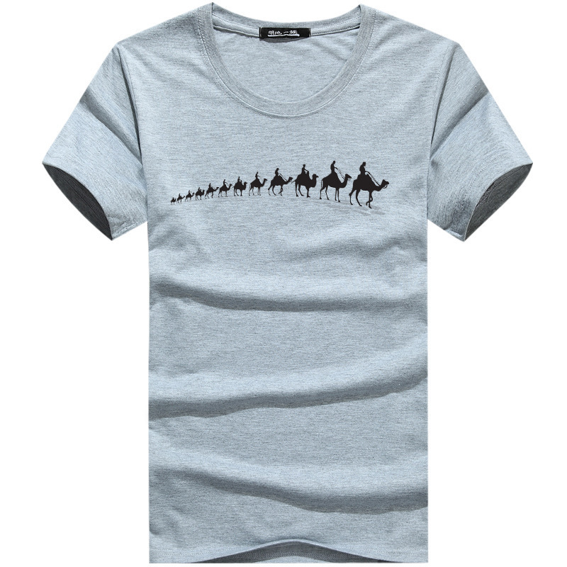 2016新款男士萊卡全棉多色印花T恤 休閒運動短袖t恤 一件代發批發・進口・工廠・代買・代購