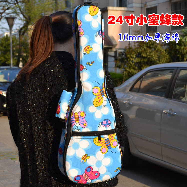 24寸ukulele包小蜜蜂款加厚尤克裡裡包10mm加綿烏克麗麗包質量好工廠,批發,進口,代購