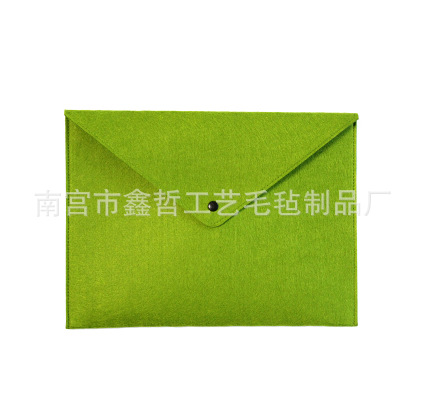 廠傢直銷高檔彩色毛氈A4文件包檔案袋可定做加logo批發・進口・工廠・代買・代購