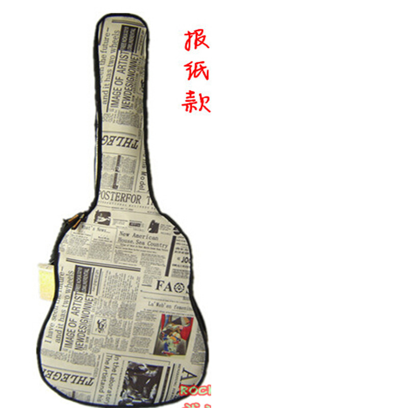 41寸加厚海綿報紙款吉他包 雙肩 復古風范民謠吉他包批發・進口・工廠・代買・代購