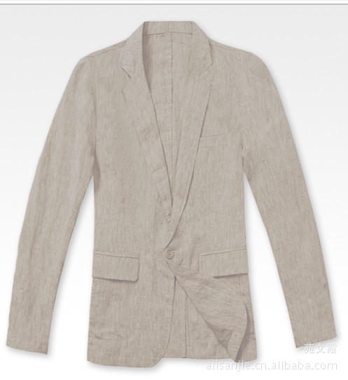 2014年春夏新款男士修身亞麻西裝  男裝 一粒扣清爽男式休閒西服工廠,批發,進口,代購