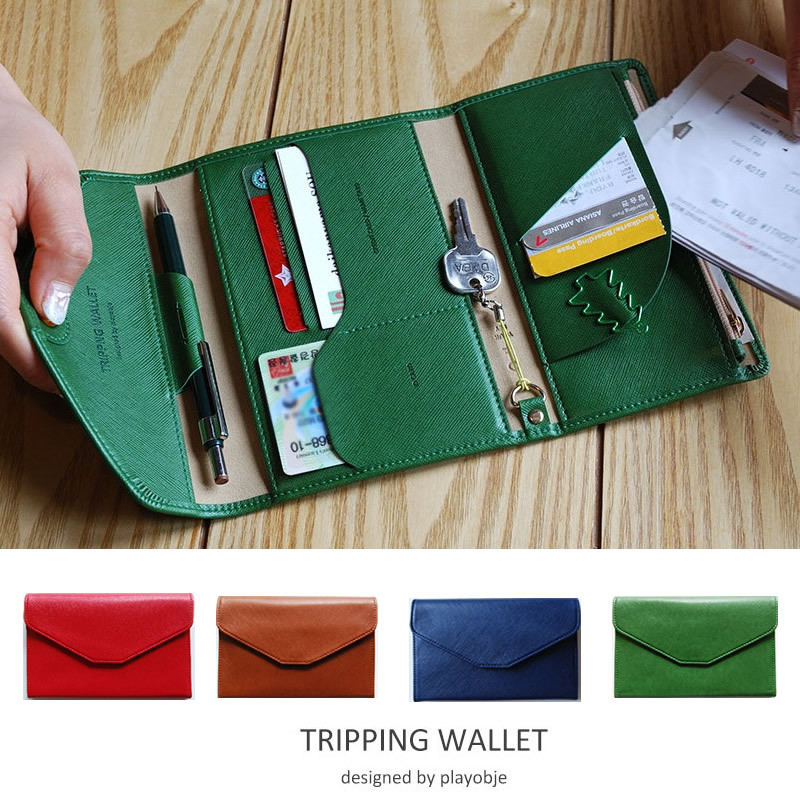 韓版旅行多功能三折護照包女士防消磁皮麵卡包錢包手包一件代發工廠,批發,進口,代購