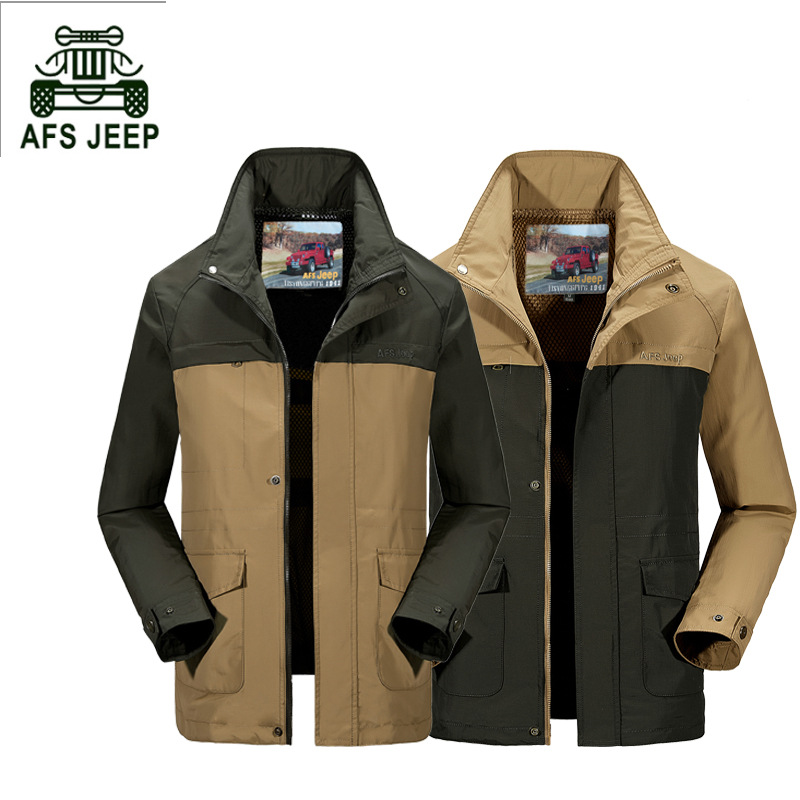 2016年春季新款AFSJEEP正品單層休閒夾克男網佈透氣防水時尚單衣工廠,批發,進口,代購