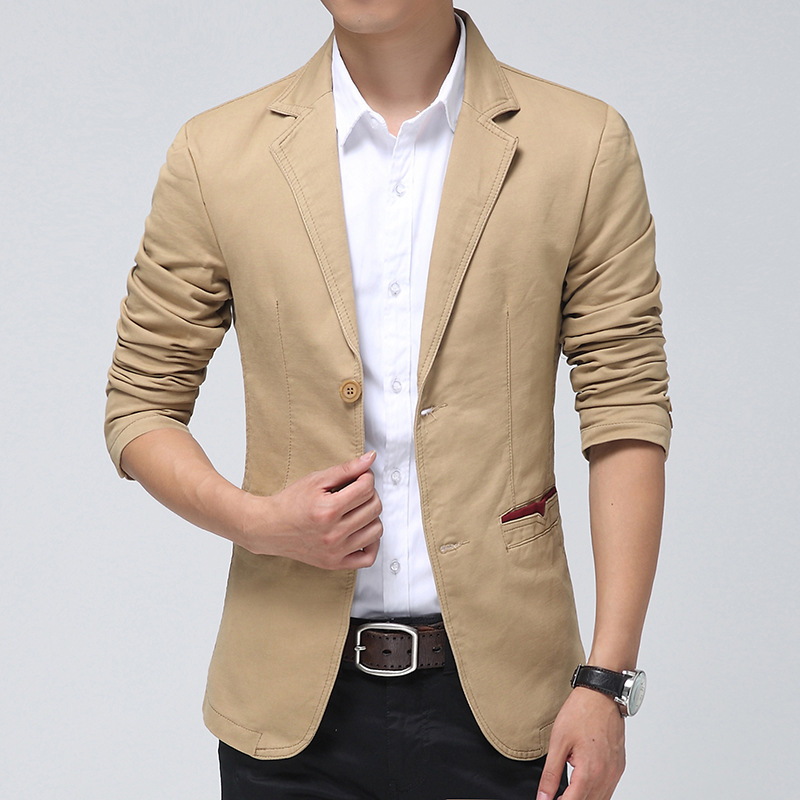 休閒西裝 男式韓版2015春季修身西裝外套拼料袋口純色兩粒扣工廠,批發,進口,代購