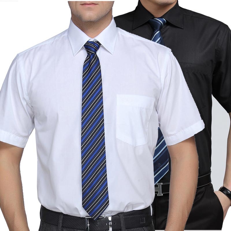 2016男士短袖襯衫熱賣 商務職業正裝白色黑色免燙襯衣工廠,批發,進口,代購
