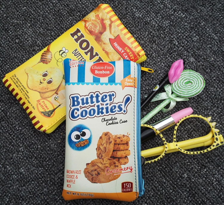 韓國ulzzang創意趣味零食蜂蜜薯片餅乾造型筆袋手機零錢包硬幣包批發・進口・工廠・代買・代購