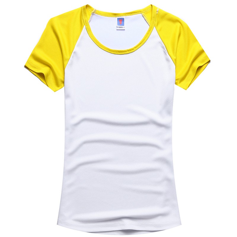 女速乾圓領短袖廣告衫  戶外運動修身型雙色t恤衫可印製LOGO批發・進口・工廠・代買・代購