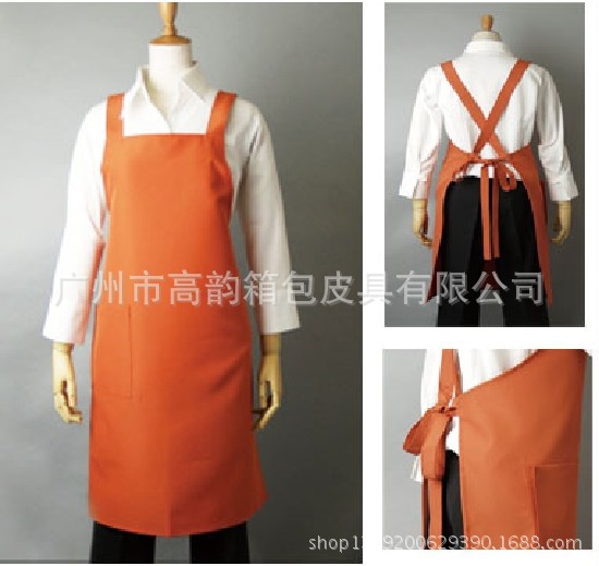 工廠專業生產素色背帶式雙口袋廚師保護圍裙 廚師衣服工廠,批發,進口,代購