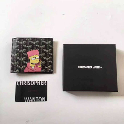 惡搞goyard錢包Christopher wanton 辛普森短款錢包 微信爆款貨源工廠,批發,進口,代購