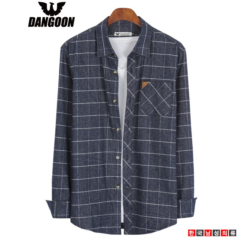 DANGOON 檀君2015秋冬季新款韓版修身男士格子拉毛襯衫 DG_S183工廠,批發,進口,代購