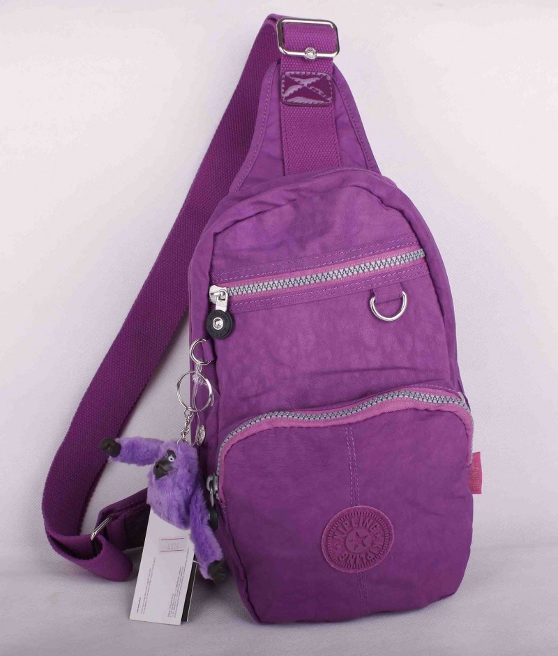 kipling2013經典款胸包 吉普林胸前挎包隨身包 純紫色批發・進口・工廠・代買・代購