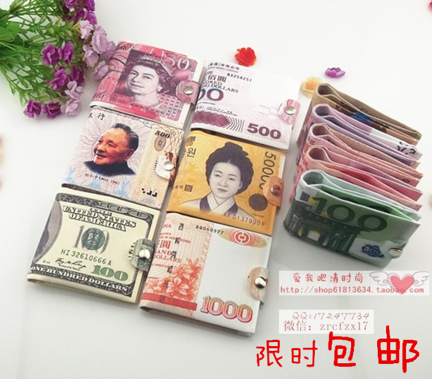 創意錢包廠傢批發 帆佈短款超薄男女人民幣錢夾情侶錢包卡通圖案工廠,批發,進口,代購