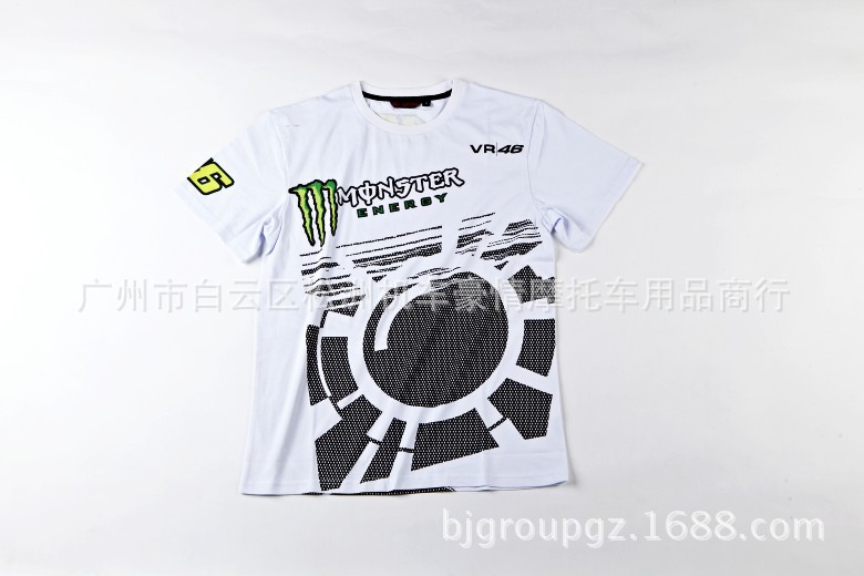 MOTOGP  VR46羅西 摩托車服騎行機車純棉短袖T恤 鬼爪白色工廠,批發,進口,代購