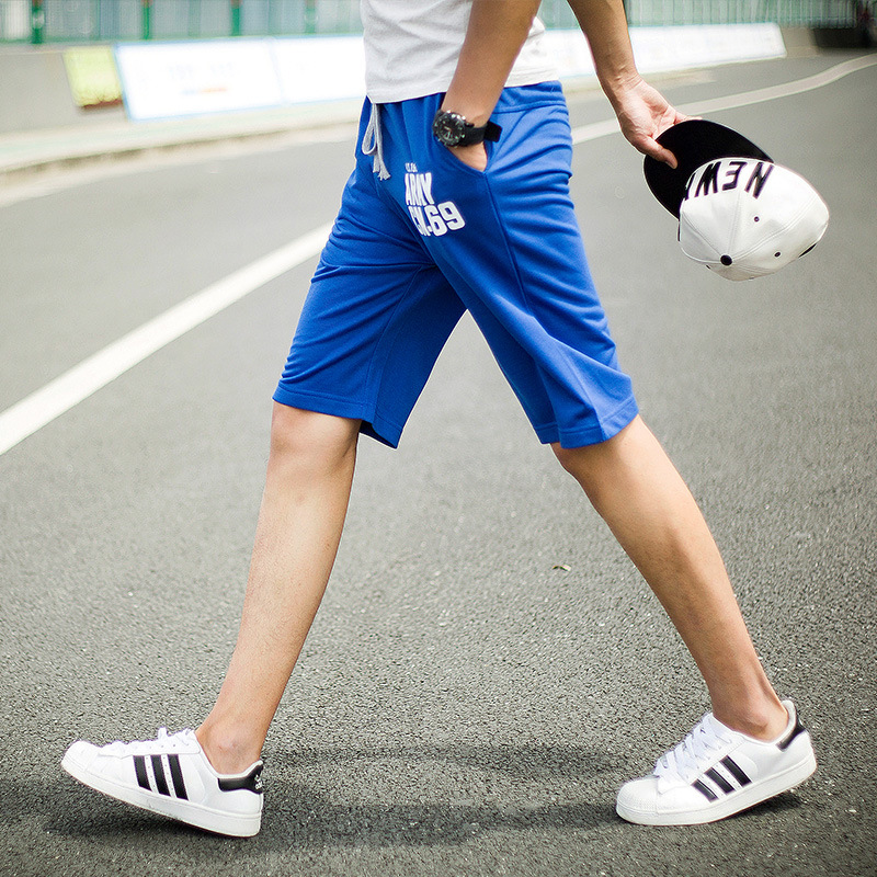 夏季新款直銷 運動短褲 青春流行輕薄透氣純色休閒棉男士五分褲工廠,批發,進口,代購