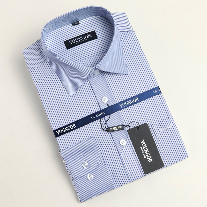 2015新款男裝品牌商務男式長袖襯衫男士純棉條紋免燙襯衣批發工廠,批發,進口,代購
