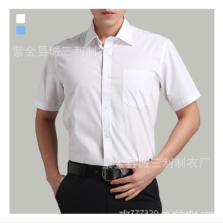 廠傢直銷2015新款男士棉類襯衫 時尚商務式短袖襯衫 合體襯衫工廠,批發,進口,代購