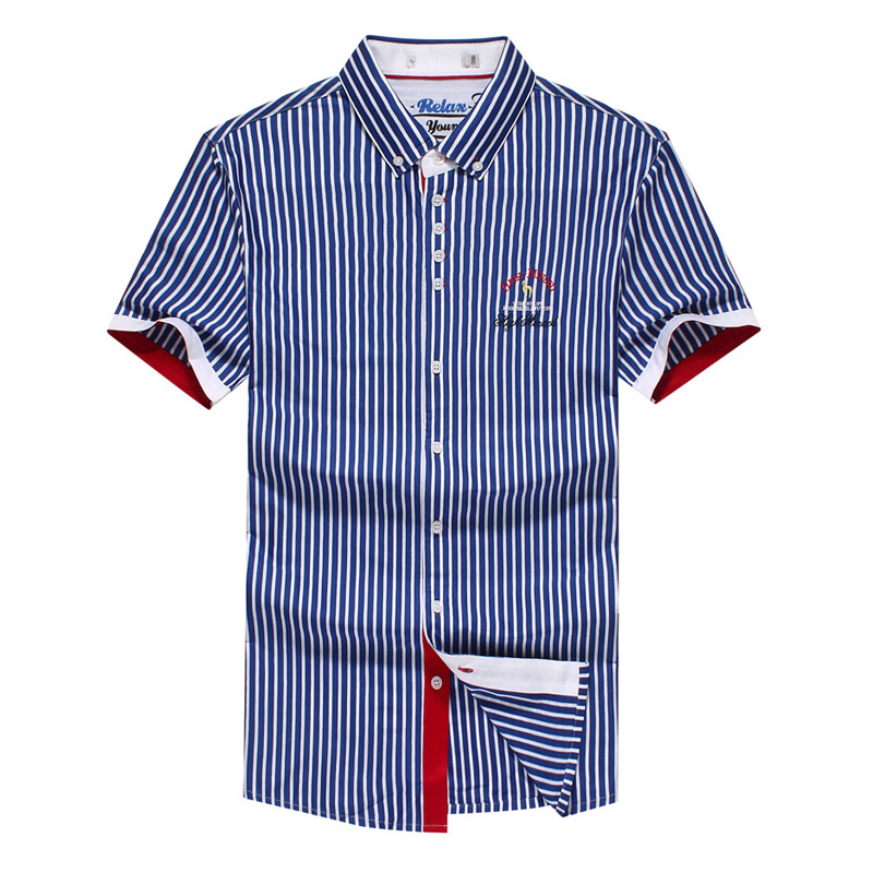 夏季新款餘文樂同款簡約風線潮流 天藍 短袖襯衫四季青工廠,批發,進口,代購