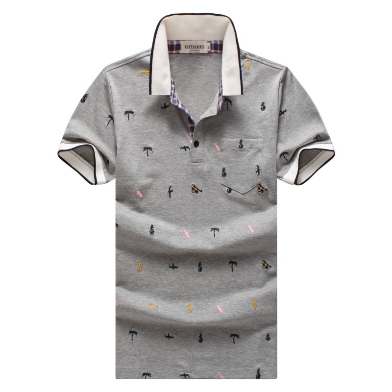 一件代發2016夏季男士短袖t恤潮牌修身polo衫翻領碎花保羅衫T恤潮工廠,批發,進口,代購